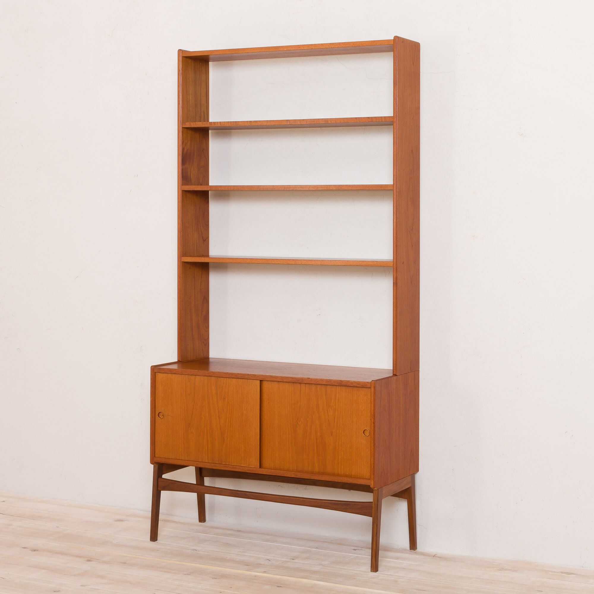 Norwegian mid-century bookshelf credenza in teak, 60s