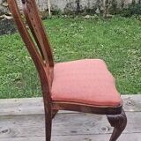Set of 4 carved wooden chairs from the late 19th century in the Dutch style.