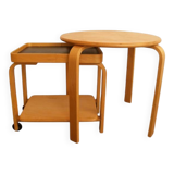 Ikea Vintage Brunabo plywood nesting table - trolley from the eighties