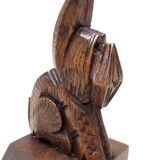 Pair of bookends 1930, wooden dogs