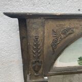 Trumeau en bois et stuc doré penture sur verre XIX siècle