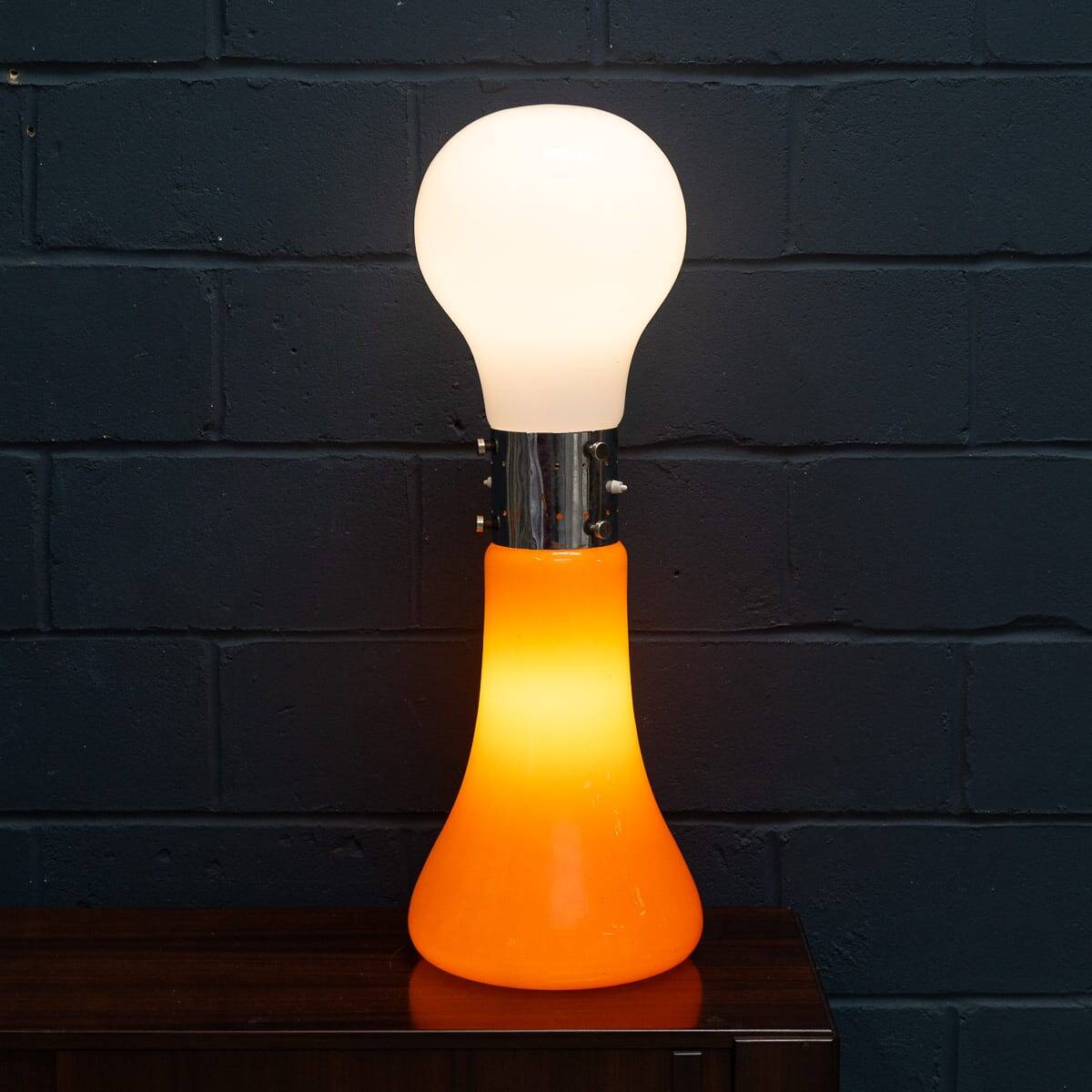 Vintage 20thc italian table / floor lamp by carlo nason for mazzega c.1970