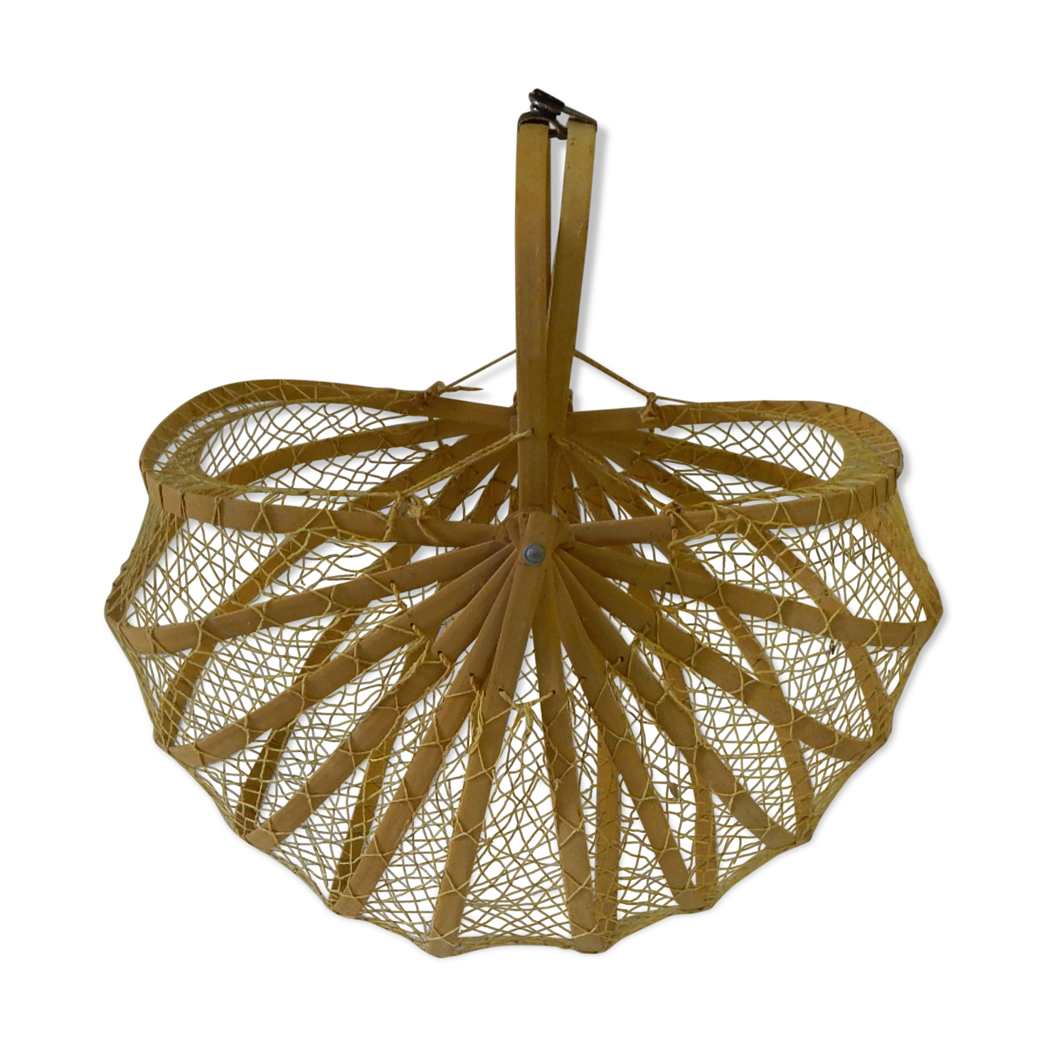 Foldable bamboo and cotton basket