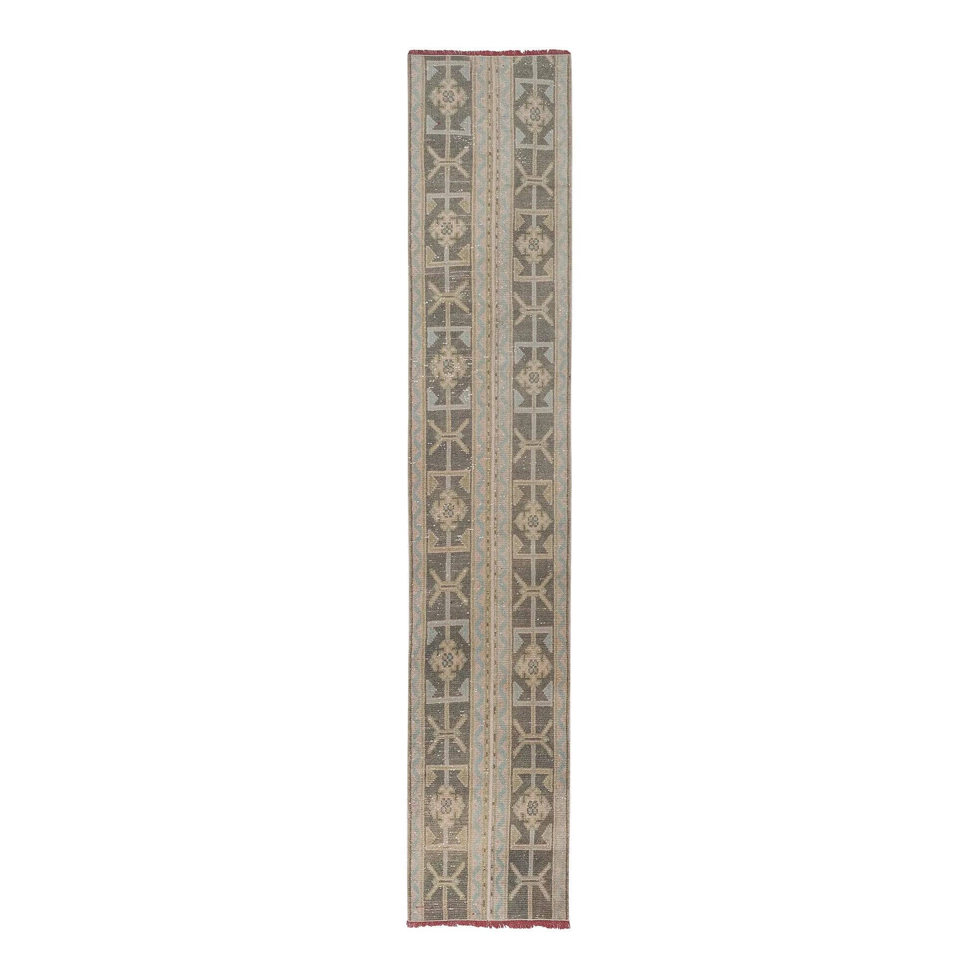 Vintage Turkish hallway rug 53x260 cm