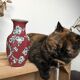 Red inspiration vase Asian