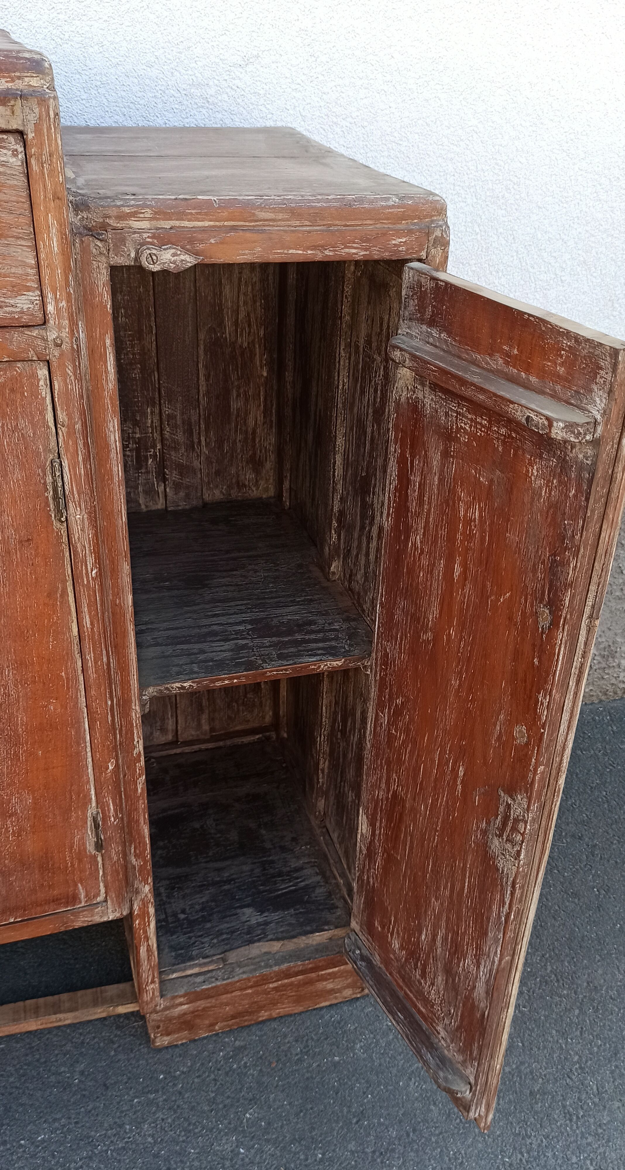 Antique wooden storage unit