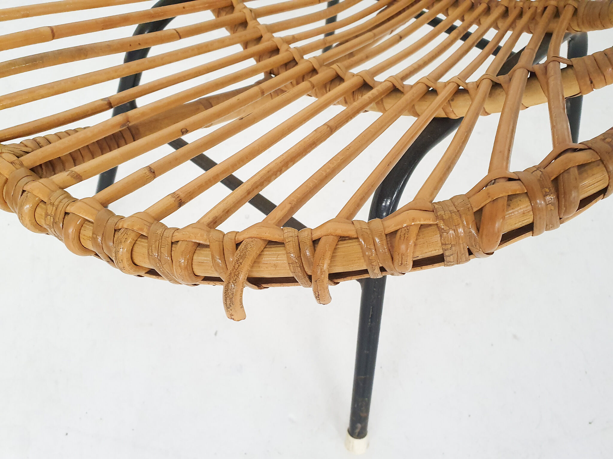 Rohe Noordwolde rattan lounge chair, The Netherlands 1950's