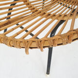 Rohe Noordwolde rattan lounge chair, The Netherlands 1950's