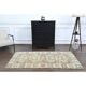 Vintage Turkish Oushak Handmade Wool Cotton Yellow Area Rug 119X210