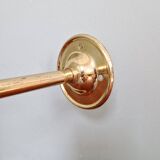 Applique murale en laiton et verre moucheté bleu