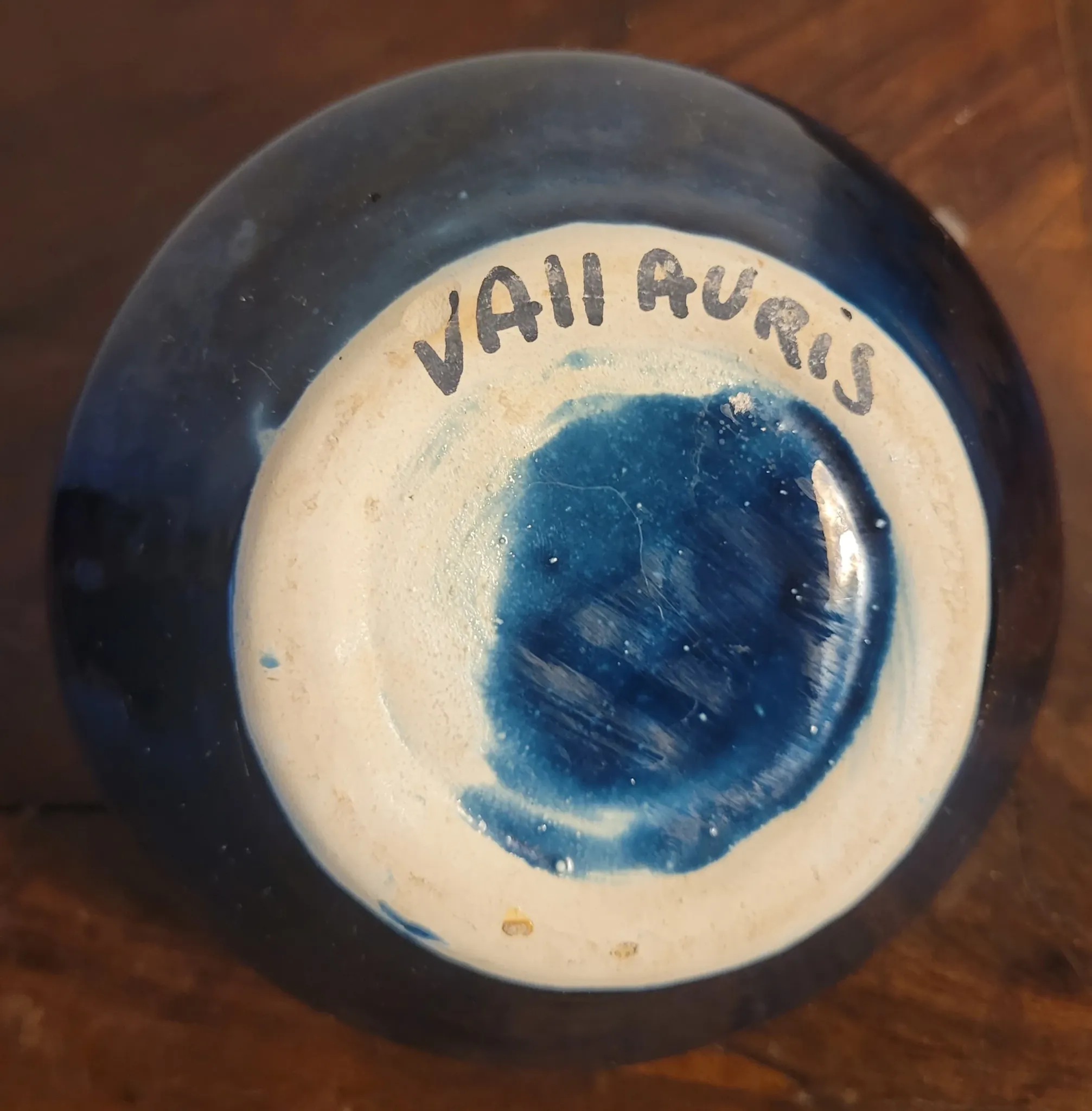 Enamelled Posy Vase / Flower Holder from Vallauris 1960s 1970s