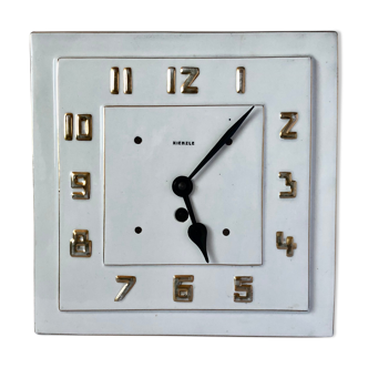 Horloge murale art déco Kienzle en porcelaine des années 1920, Allemagne