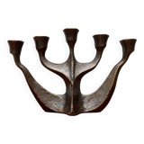 Vintage German brutalist metal candlestick by Dalbeck.