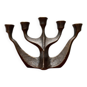 Vintage German brutalist metal candlestick by Dalbeck.