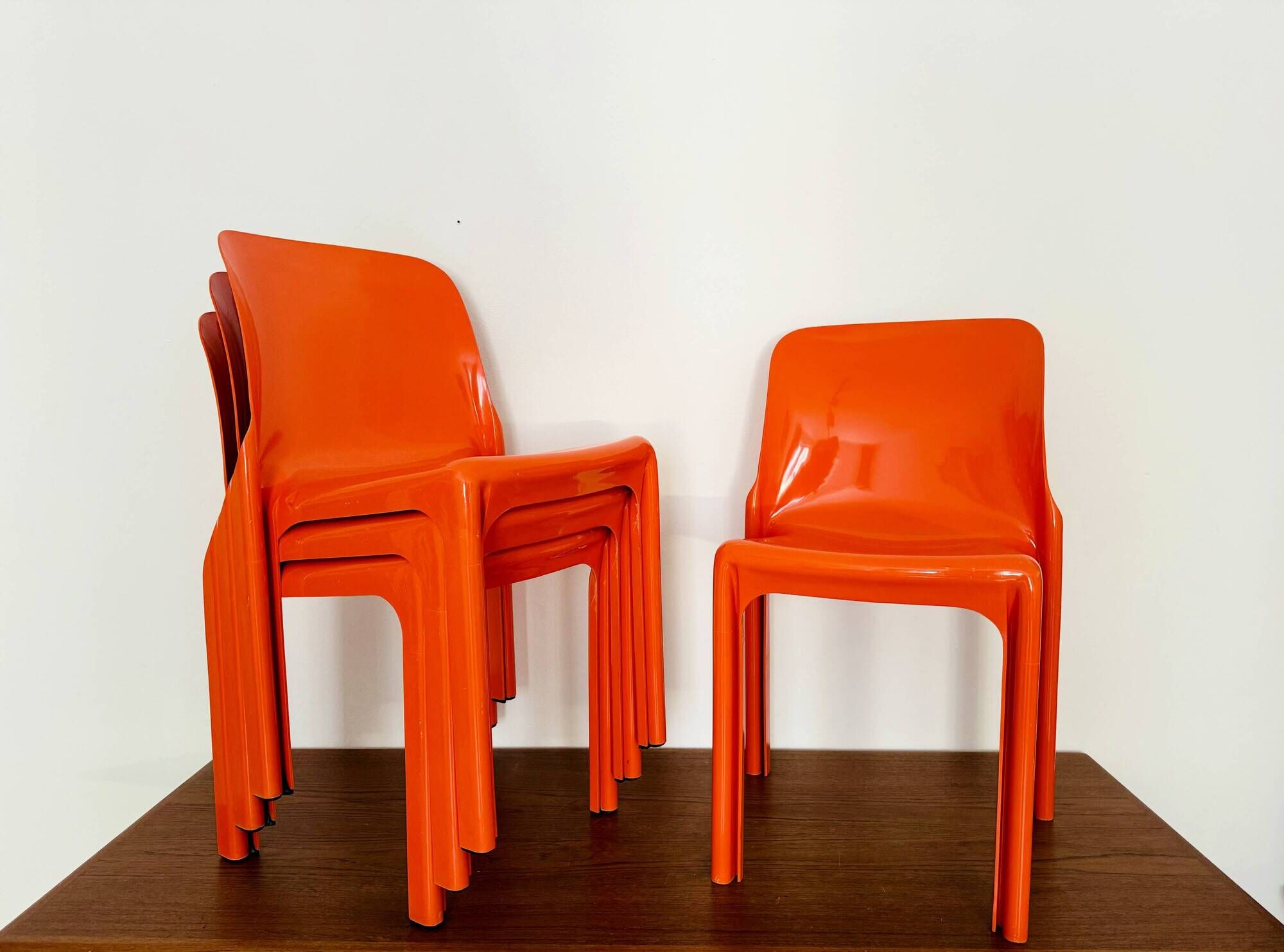 Set of 4 Selene Dining Chairs by Vico Magistretti for Artemide Milano