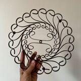 Underside of wrought iron antique metal