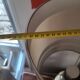 Large Vintage 1970 Space Age Chrome & Wood Lamp