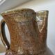 Vintage Studio Pottery Owl Pitcher: Speckled Glaze Stoneware Vase