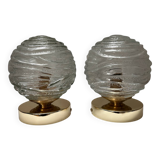 Pair of vintage globe wall lights