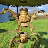 Round table in marble and gilded bronze