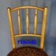 Set of 4 bistro chairs, wooden seats 1925