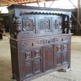 Handcrafted Basque Sideboard, in Oak, Imposing but Refined - Early 20th Century