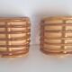 Pair of vintage bamboo sconces