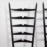 Pair of chiavarine chairs 40/50s high backrest