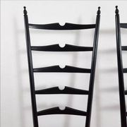 Pair of chiavarine chairs 40/50s high backrest