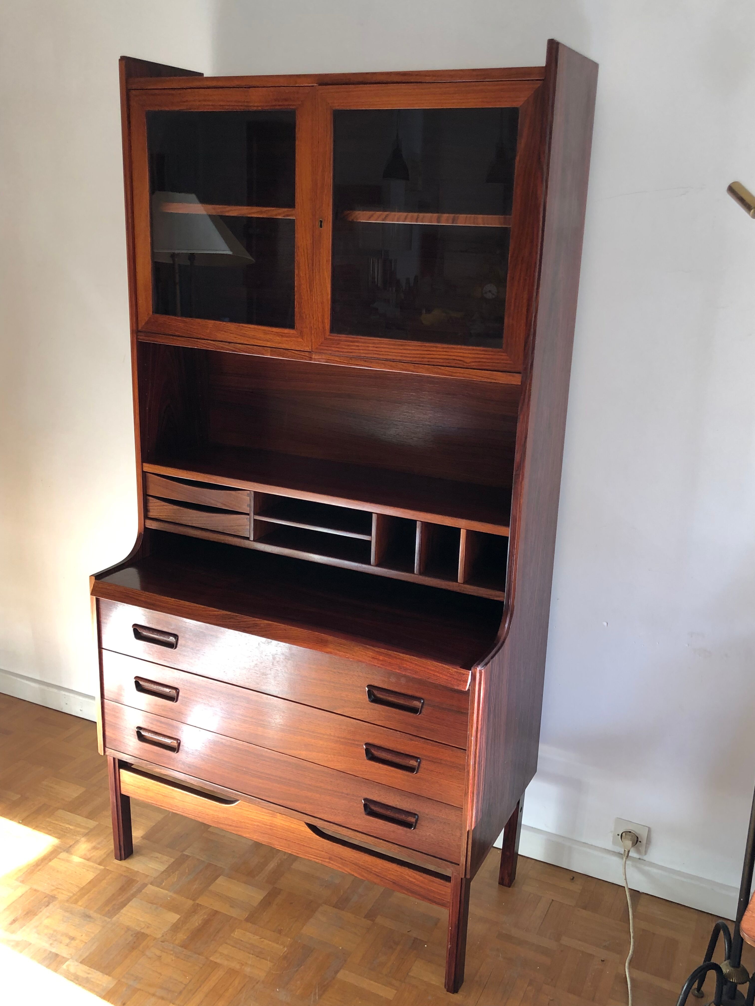 Scandinavian teak secretary desk
