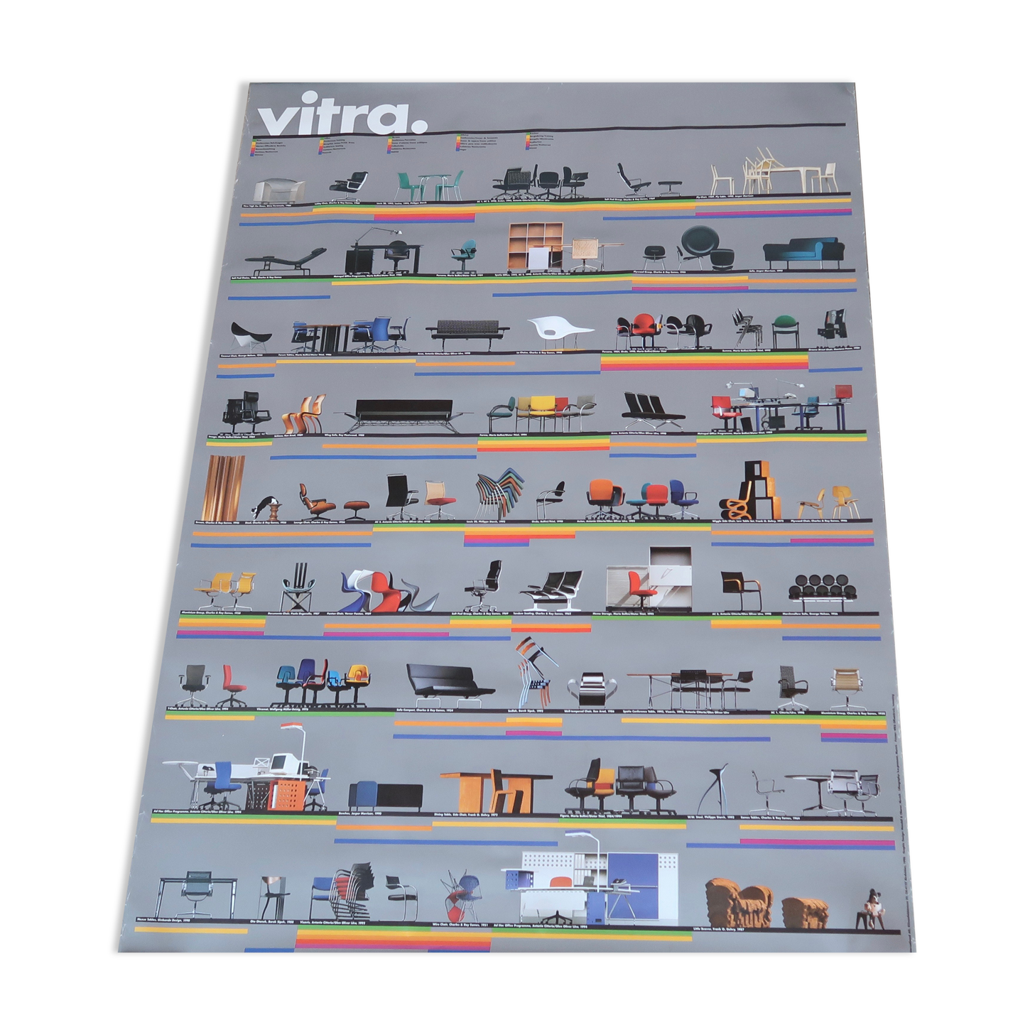 Affiche Vitra, chaises et fauteuil, 1996