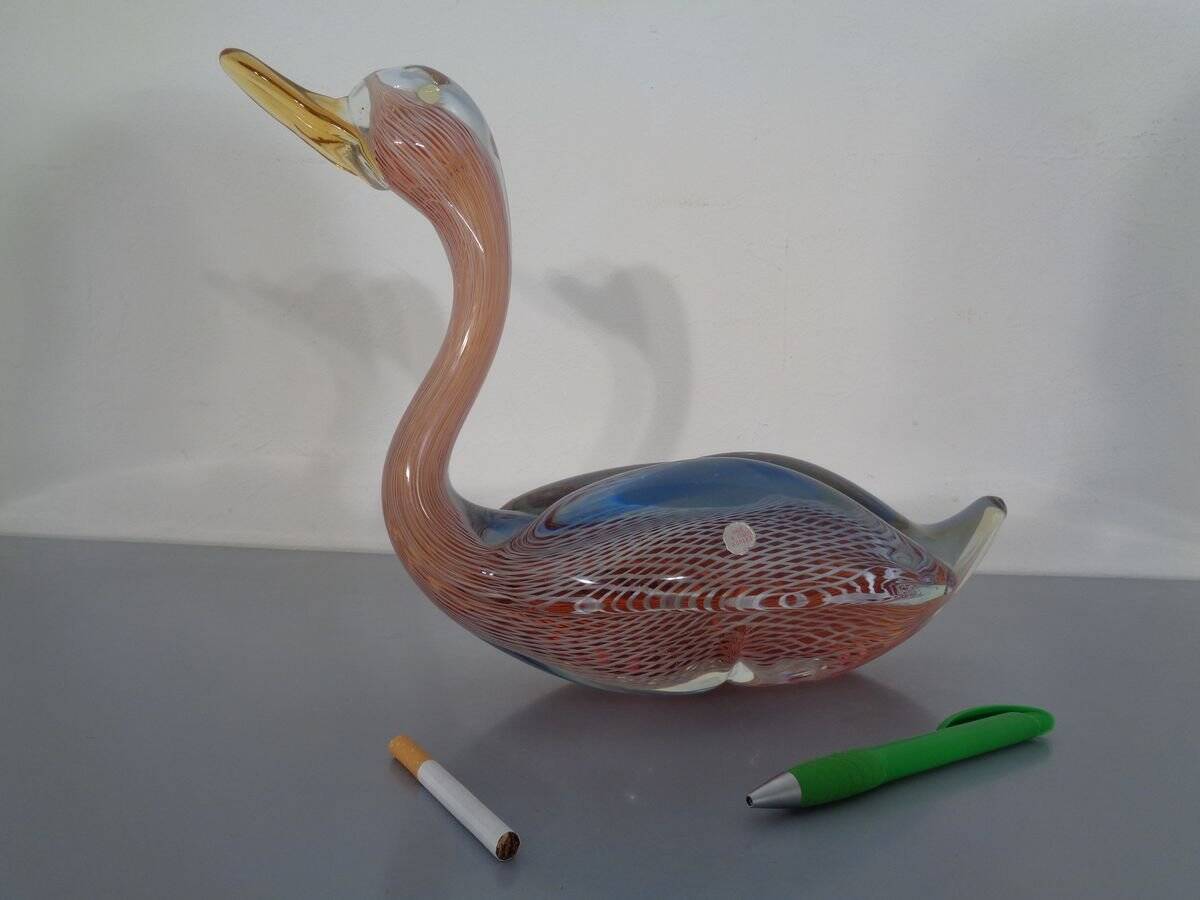 Large Italian Heavy Murano Glass Duck, 1960s