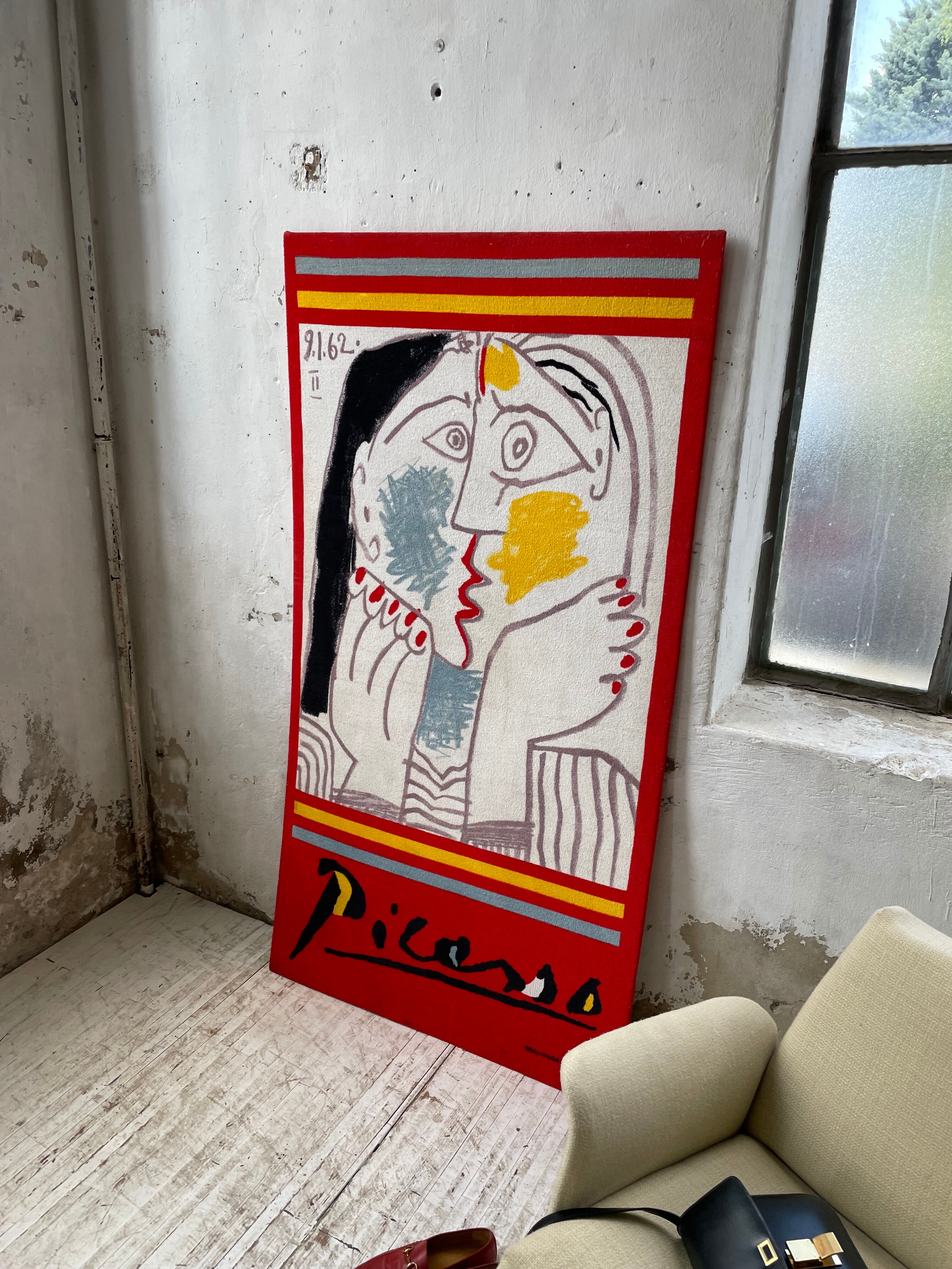Canvas tapestry Picasso fabric coated on wood XXL