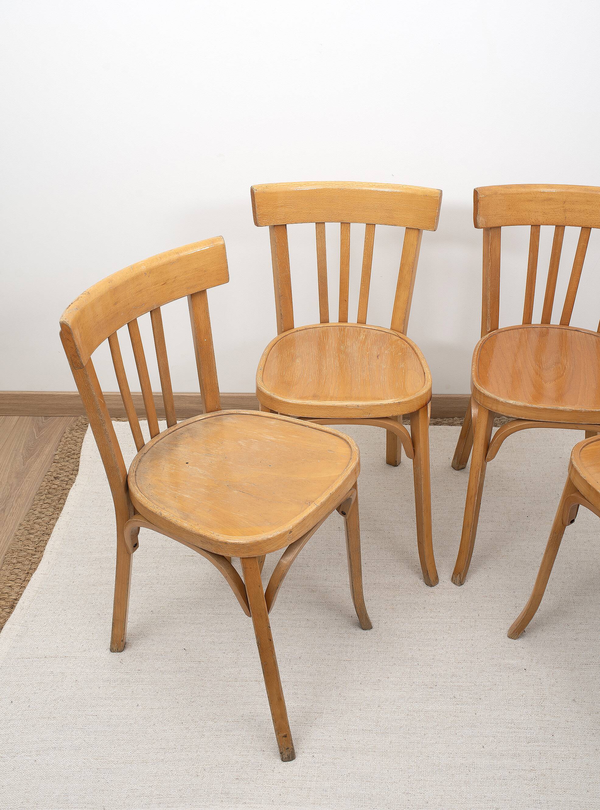 BAUMANN bentwood bistro chairs, set of 4