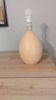 Vintage ostrich egg shaped lamp, Brussels porcelain