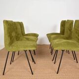 Set of 6 Paulin chairs model CM 145 produced by Meubles TV in 1954