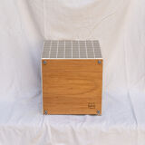 Cube grey side table 33x33 cm
