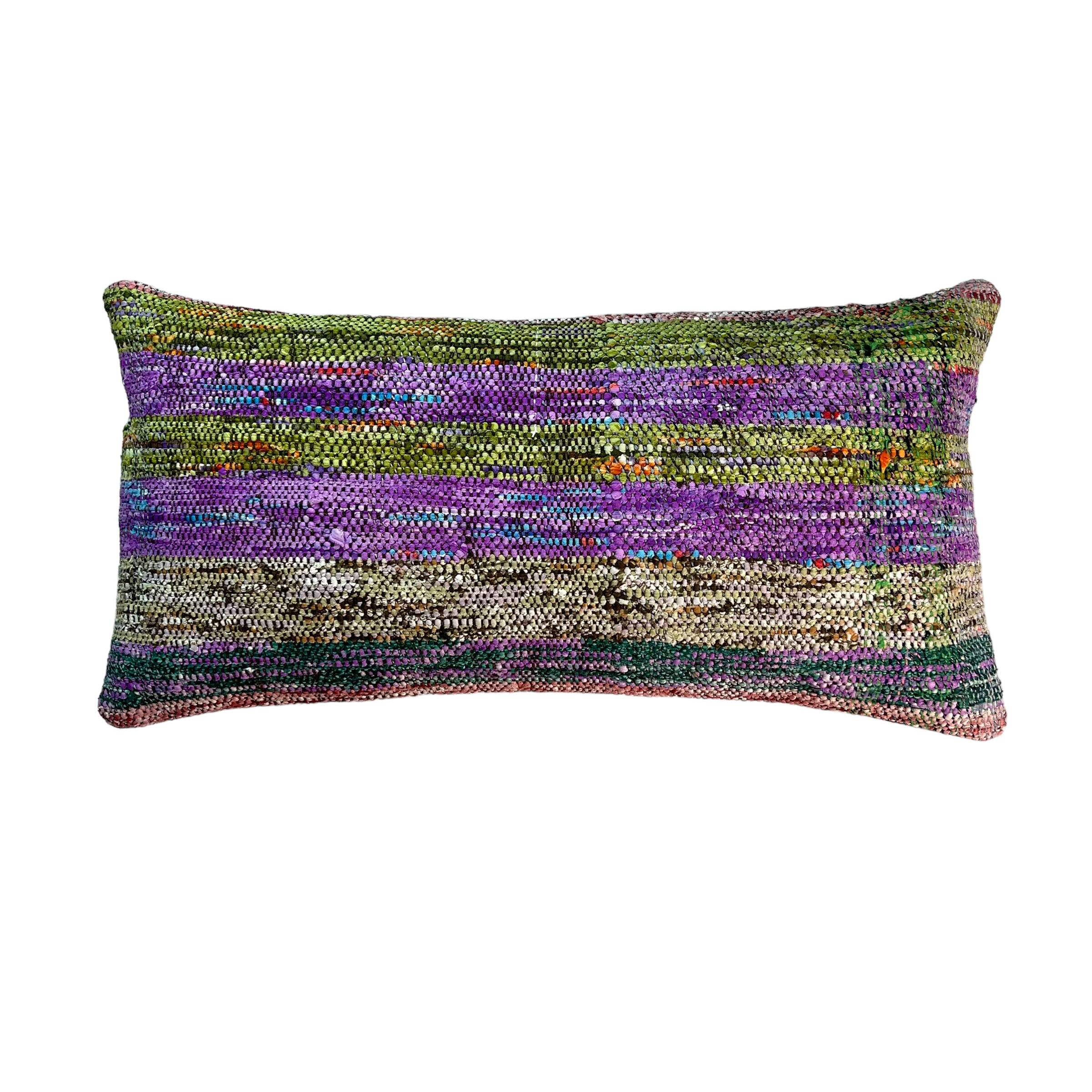 Vintage turkish kilim cushion cover , 30 x 60 cm