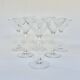 Set of six martini glasses