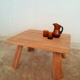 Vintage solid oak coffee table vintage 50s