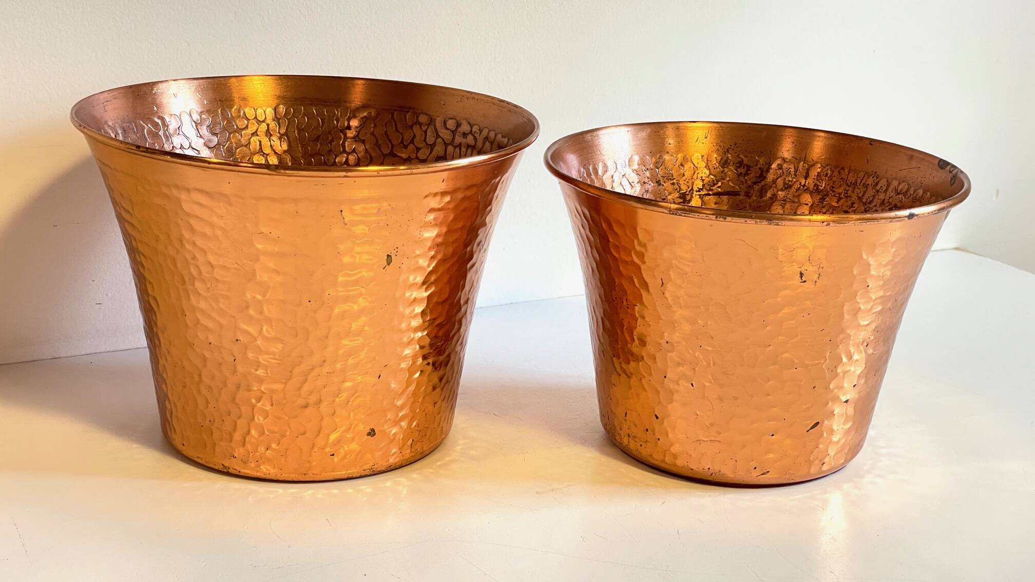 Pair of copper plants 1960s