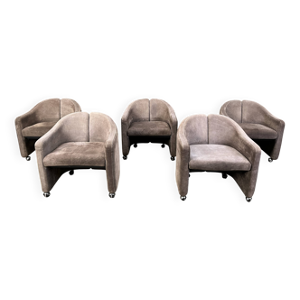 Fauteuils PS142 par Eugenio Gerli pour Tecno, années 1970 - lot de 5