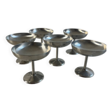 Set of 6 stainless steel cups