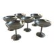 Set of 6 stainless steel cups