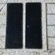 Set of black and gold metal string shelves with glass box - vintage 1960