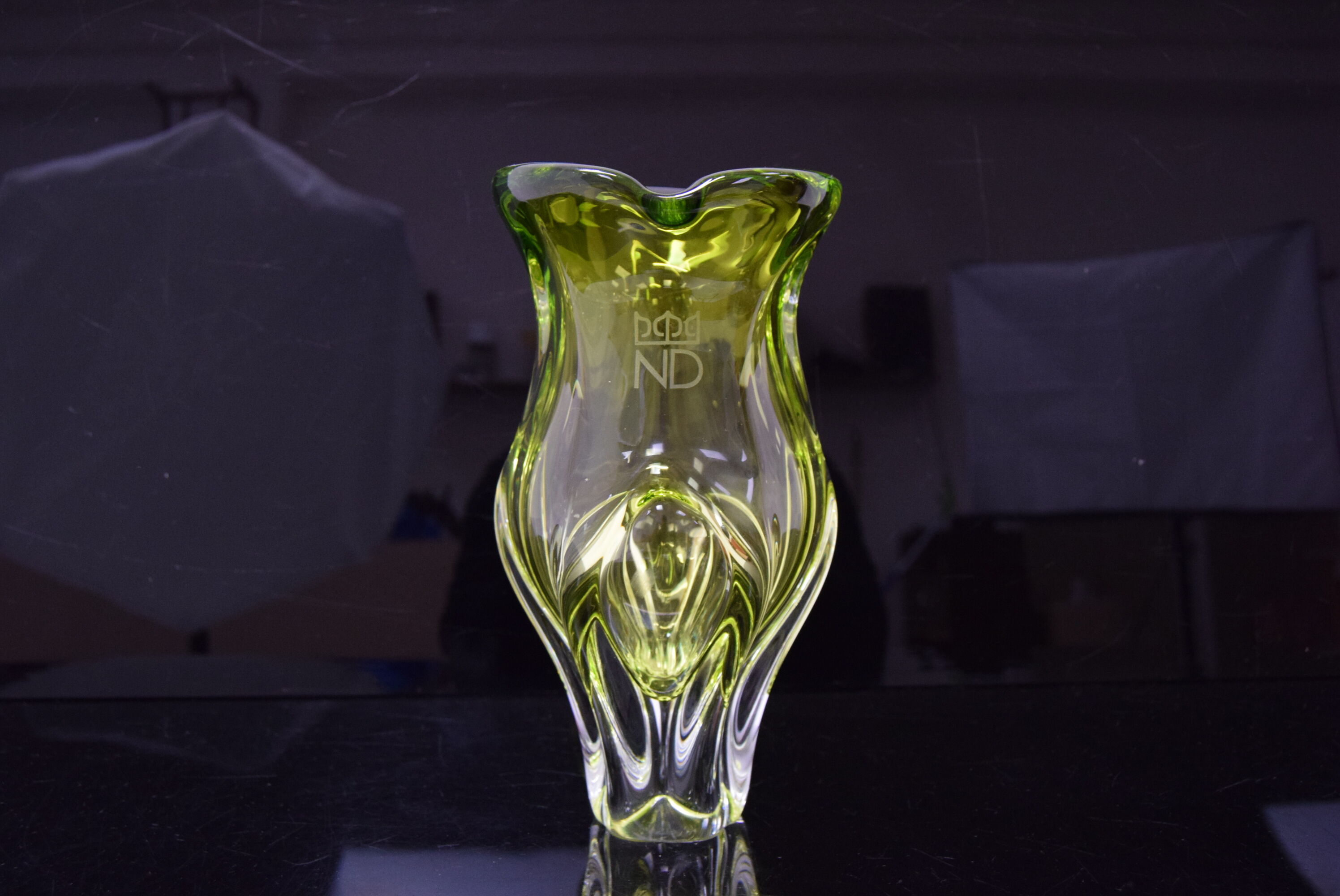 Art Glass vase designed by Josef Hospodka in the former Czechoslovakia in the 1960's