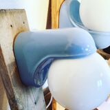 Pair of porcelain wall lamps
