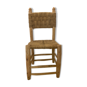 Bohemian chair wood and rope
