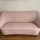 Vintage Italian 1960s pink fabric sofa – Organic design