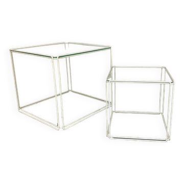 Tables d'Appoint Gigognes Minimalistes Modernes de Max Sauze Studio, 1970s, Set de 2